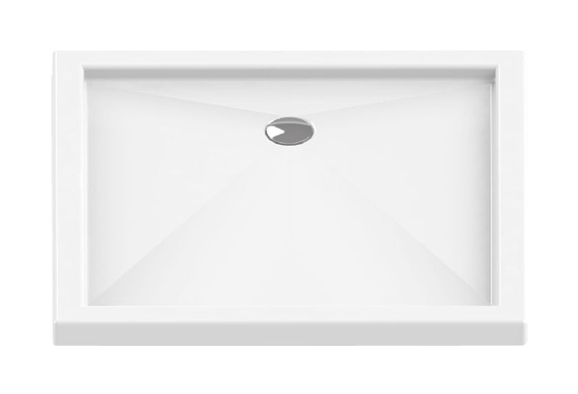 New Trendy Cantare cădiță de duș dreptunghiulară 120x100 cm alb B-0173