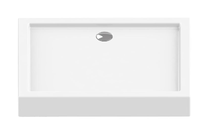 New Trendy Columbus cădiță de duș dreptunghiulară 100x80 cm alb B-0104