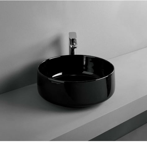 Art Ceram Cognac lavoar 35x35 cm rotund de blat negru COL00403;00