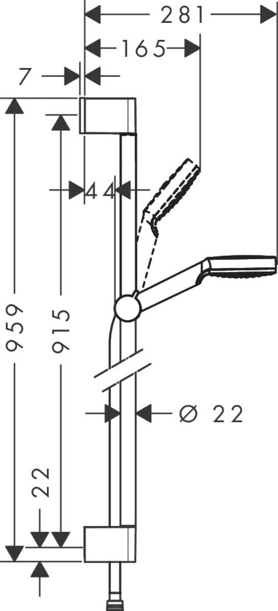 Hansgrohe Crometta set de duș perete crom-alb 26539400