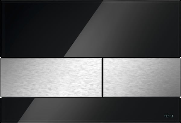 Tece Square buton de spălare pentru WC negru-oţel 9.240.806