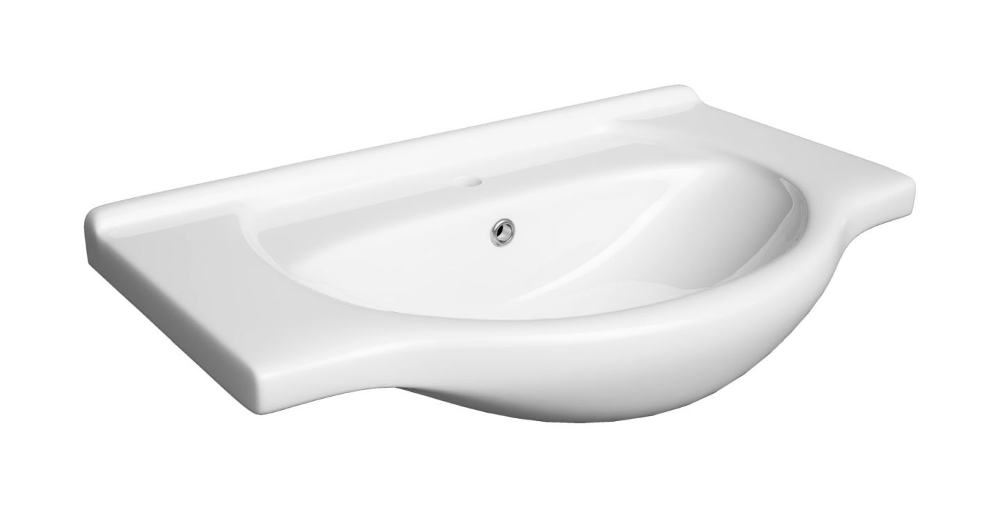 Defra Roberto lavoar 75x48 cm semicircular mobilier alb 1523
