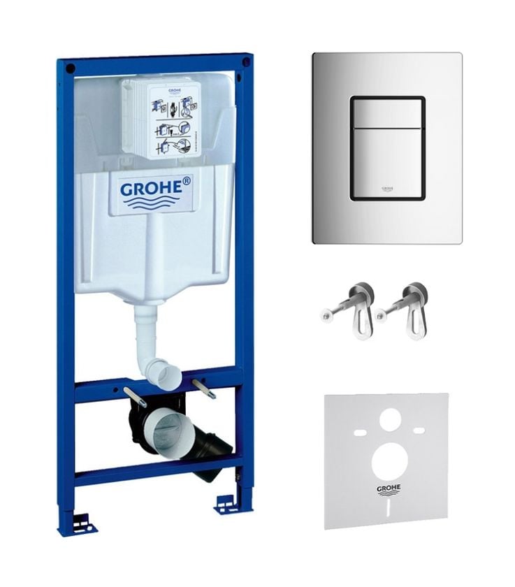 Set cadru încastrat Grohe Rapid SL 38539001, buton de spălare Grohe Skate 38732BR0