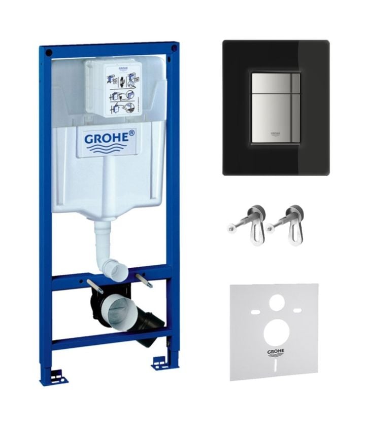 Set buton de spălare Grohe Skate 38845KS0, cadru încastrat Grohe Rapid SL 38539001