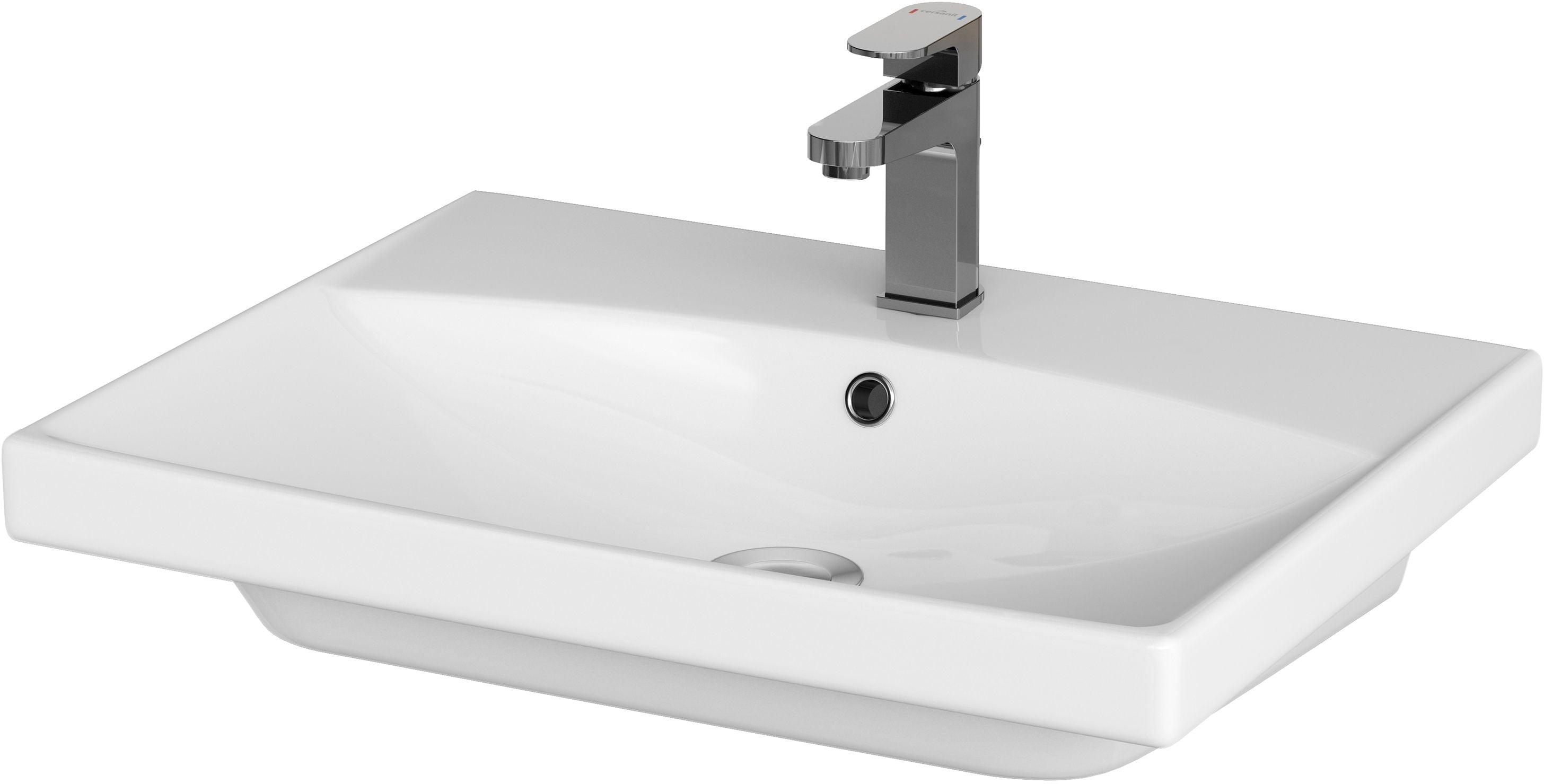 Cersanit City lavoar 60x45 cm dreptunghiular mobilier alb luciu K35-006
