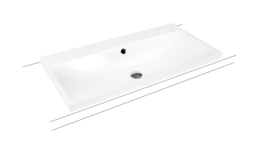 Kaldewei Silenio lavoar 90x46 cm dreptunghiular de blat alb 904006013001