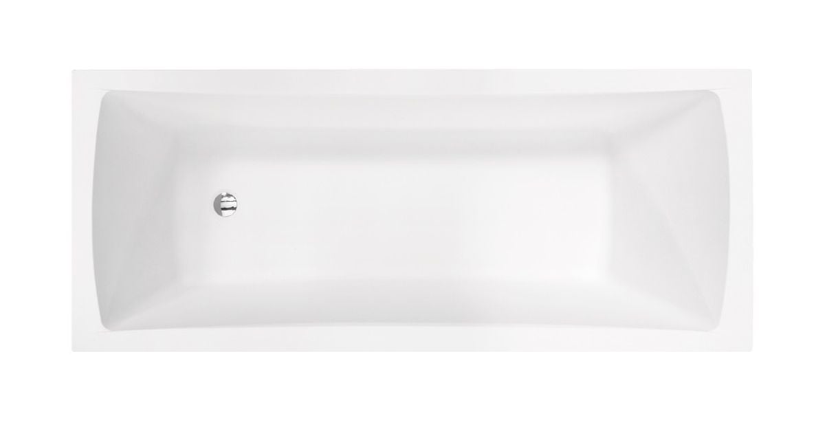 Besco Optima cada dreptunghiulară 160x70 cm alb #WAO-160-PKP
