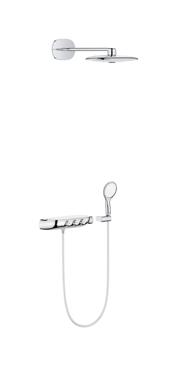 Grohe Rainshower set de duș ascuns cu termostat cu duș de ploaie StarLight Chrome 26443000