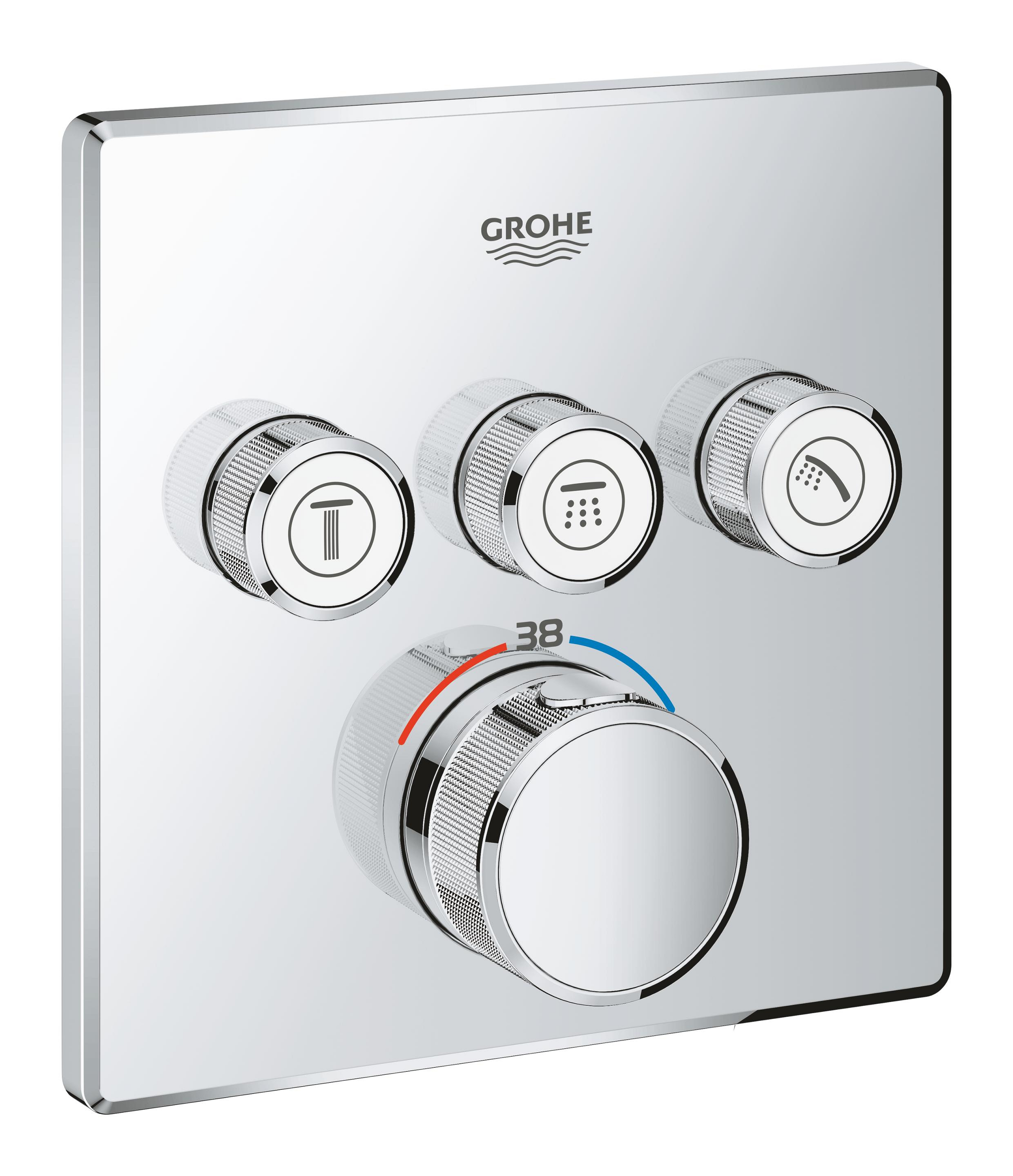 Grohe Grohtherm SmartControl baterie cadă-duș ascuns da StarLight Chrome 29126000