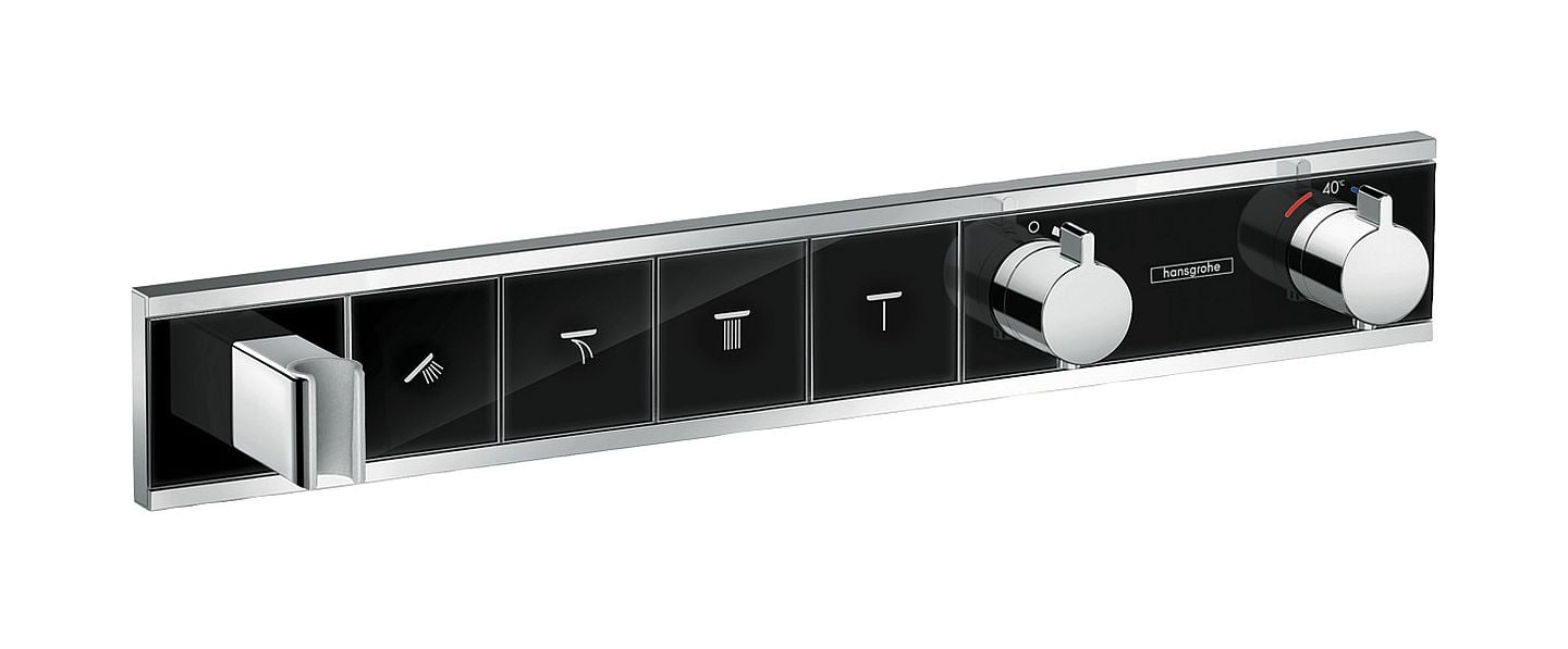 Hansgrohe RainSelect baterie cadă-duș ascuns cu termostat crom-negru 15357600