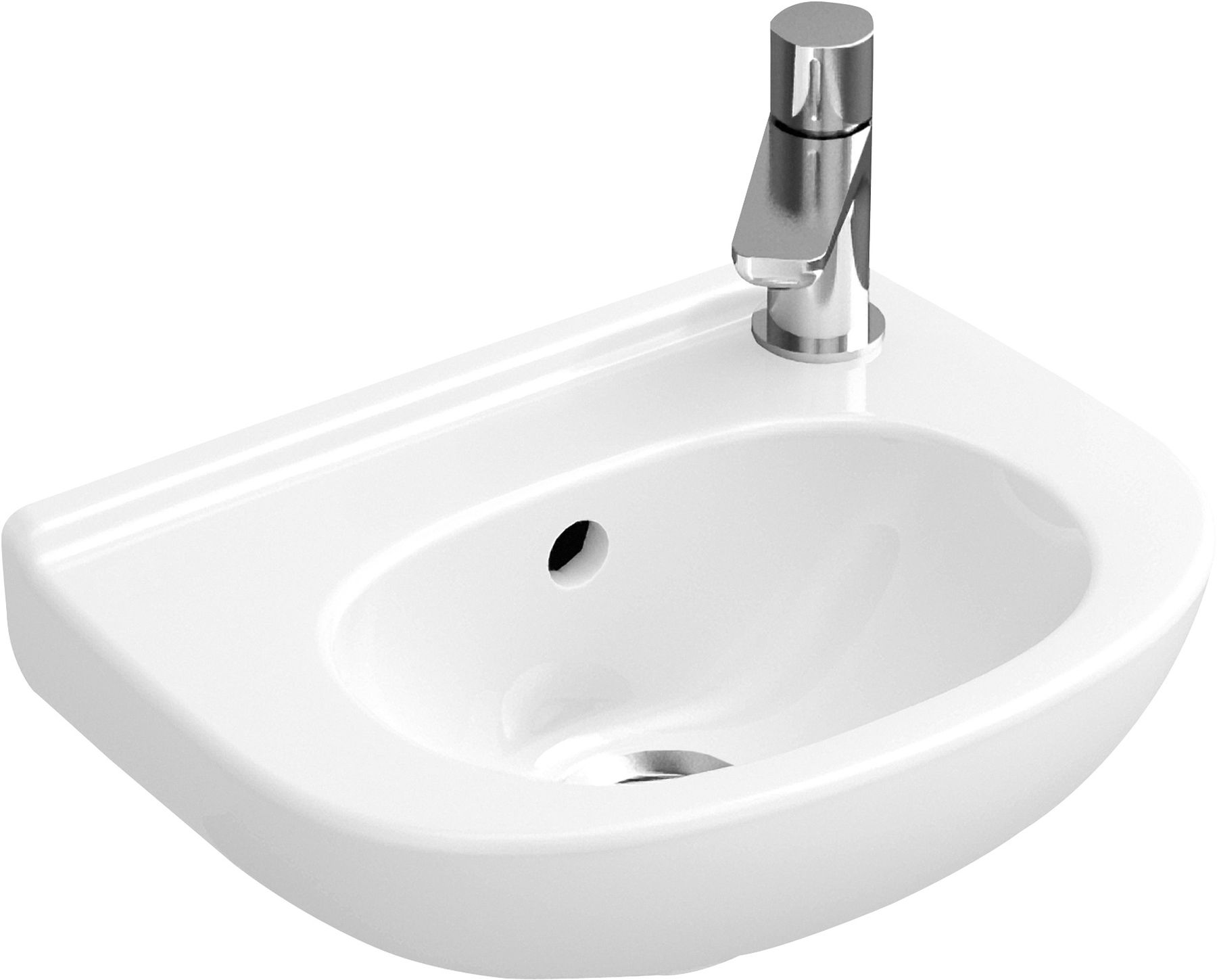 Villeroy & Boch O.Novo lavoar 36x27.5 cm semicircular clasică alb 536038R1