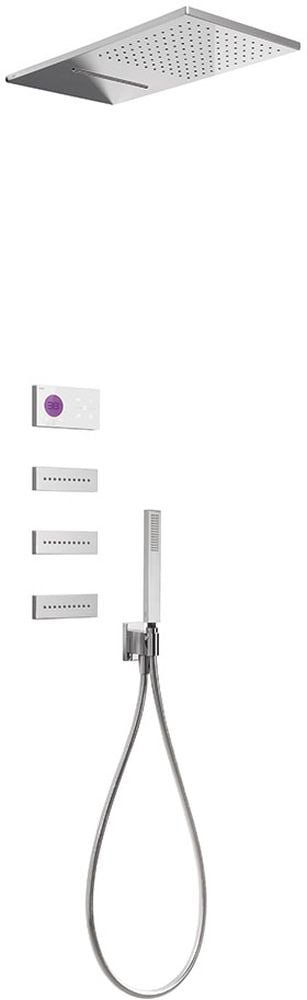 Tres Shower Technology set de duș ascuns cu termostat da crom-alb 092.864.08