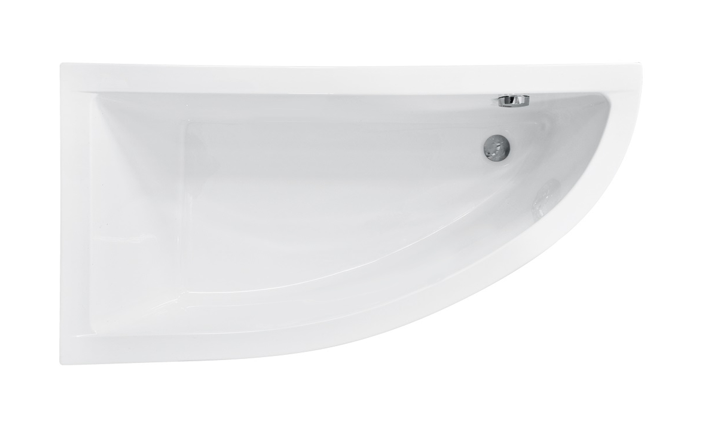 Besco Praktika cadă de colț 138x70 cm partea stângă alb #WAP-140-NL