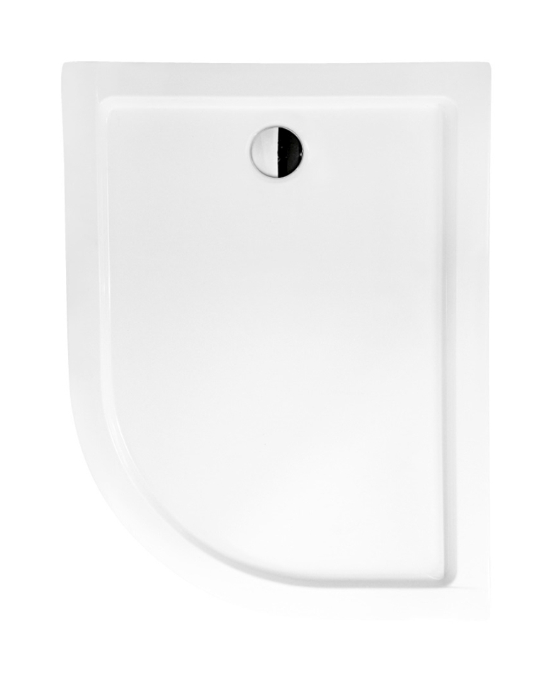 Besco Saturn cădiță de duș semirotundă 120x90 cm alb #BAS-120-NL