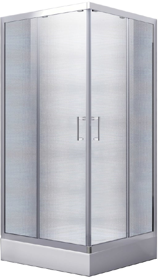 Besco Modern 165 cabină de duș 80x80 cm pătrat crom luciu/sticlă mat MK-80-165-M