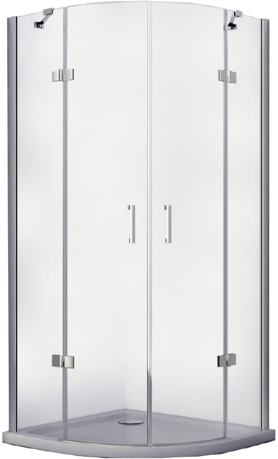 Besco Viva cabină de duș 80x80 cm semicircular crom luciu/sticlă transparentă VP-80-195-C