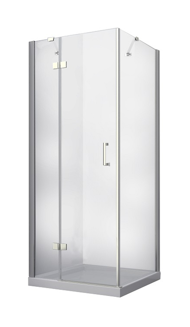 Besco Viva cabină de duș 80x80 cm pătrat crom luciu/sticlă transparentă VKL-80-195-C