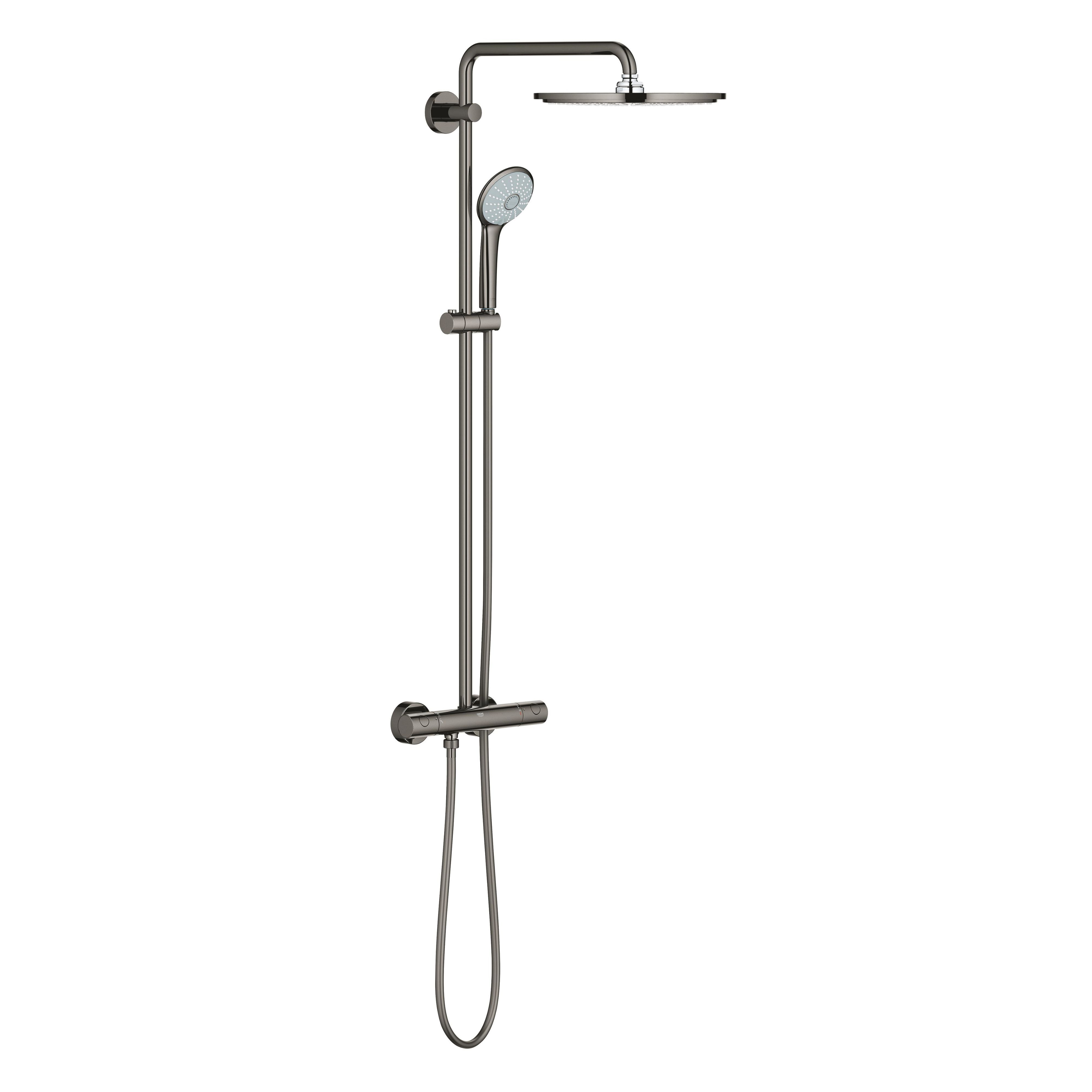 Grohe Euphoria set de duș perete cu termostat cu duș de ploaie Hard Graphite 26075A00