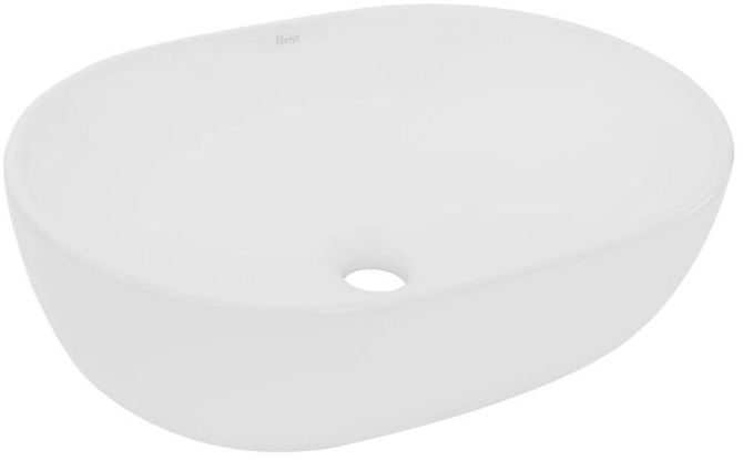 Rea Amelia lavoar 48x34.5 cm oval de blat alb REA-U0416