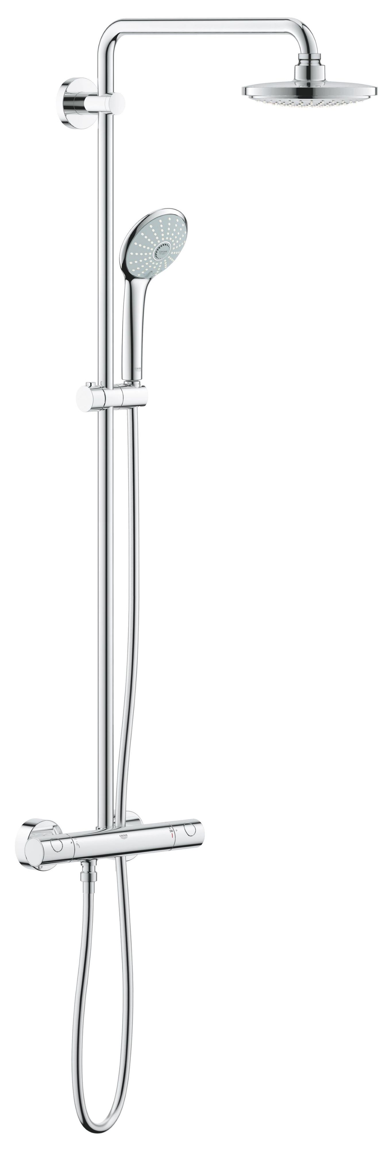 Grohe Euphoria set de duș perete cu termostat da StarLight Chrome 27296001