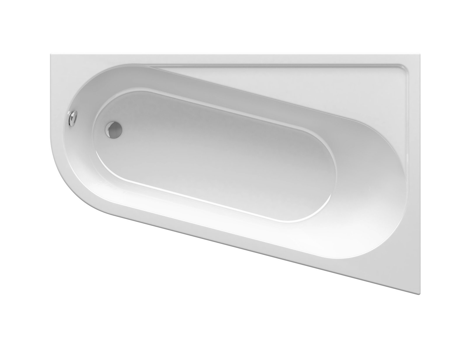Ravak Chrome cadă de colț 160x105 cm partea dreaptă alb CA61000000