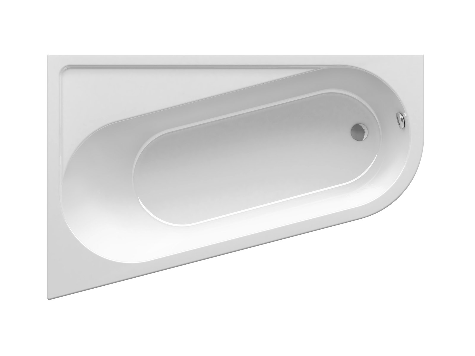 Ravak Chrome cadă de colț 170x105 cm partea stângă alb CA31000000