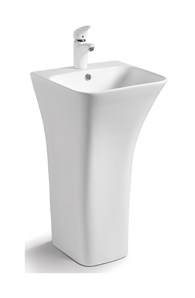 Rea Ada SLim lavoar 45.6x44.5 cm dreptunghiular stativ alb REA-U9902