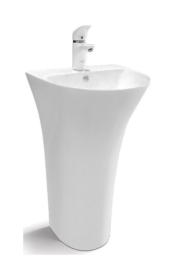 Rea Rita Slim lavoar 48x42 cm semicircular alb REA-U9901