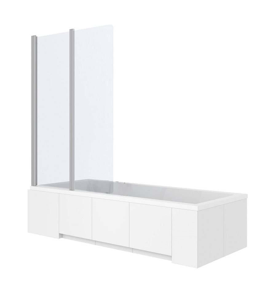 Rea Agat paravan cadă 80 cm două piese crom luciu/sticlă transparentă REA-W0700