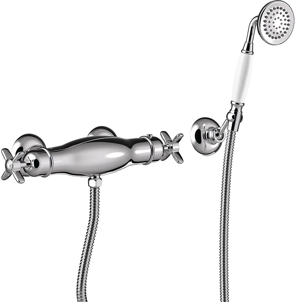 Tres Monoclasic baterie de duș perete cu termostat crom 242.164.09
