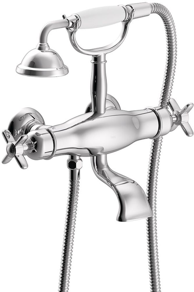 Tres Monoclasic baterie cadă-duș perete cu termostat crom 242.176.09