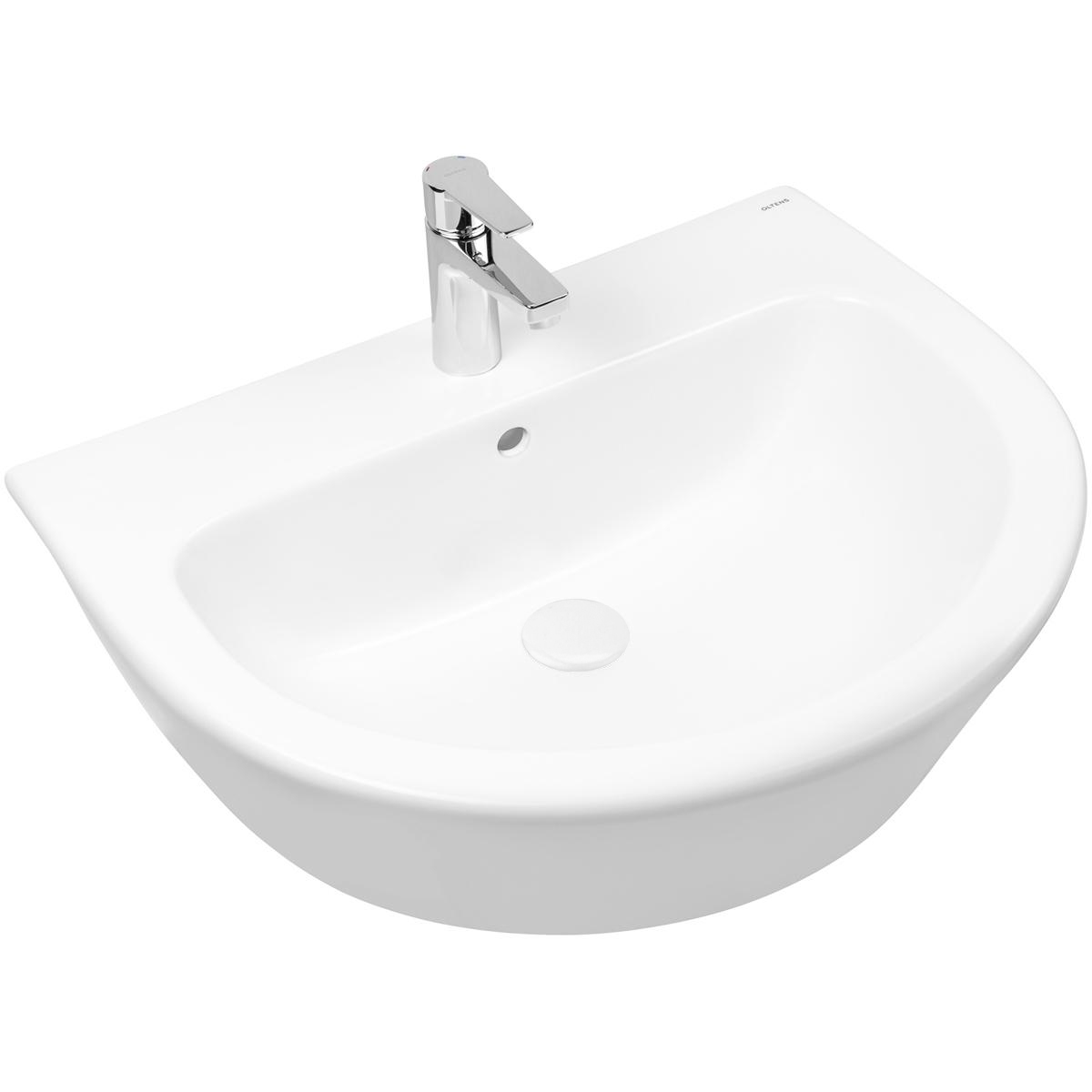 Oltens Jog lavoar 61x49 cm semicircular clasică alb 41501000
