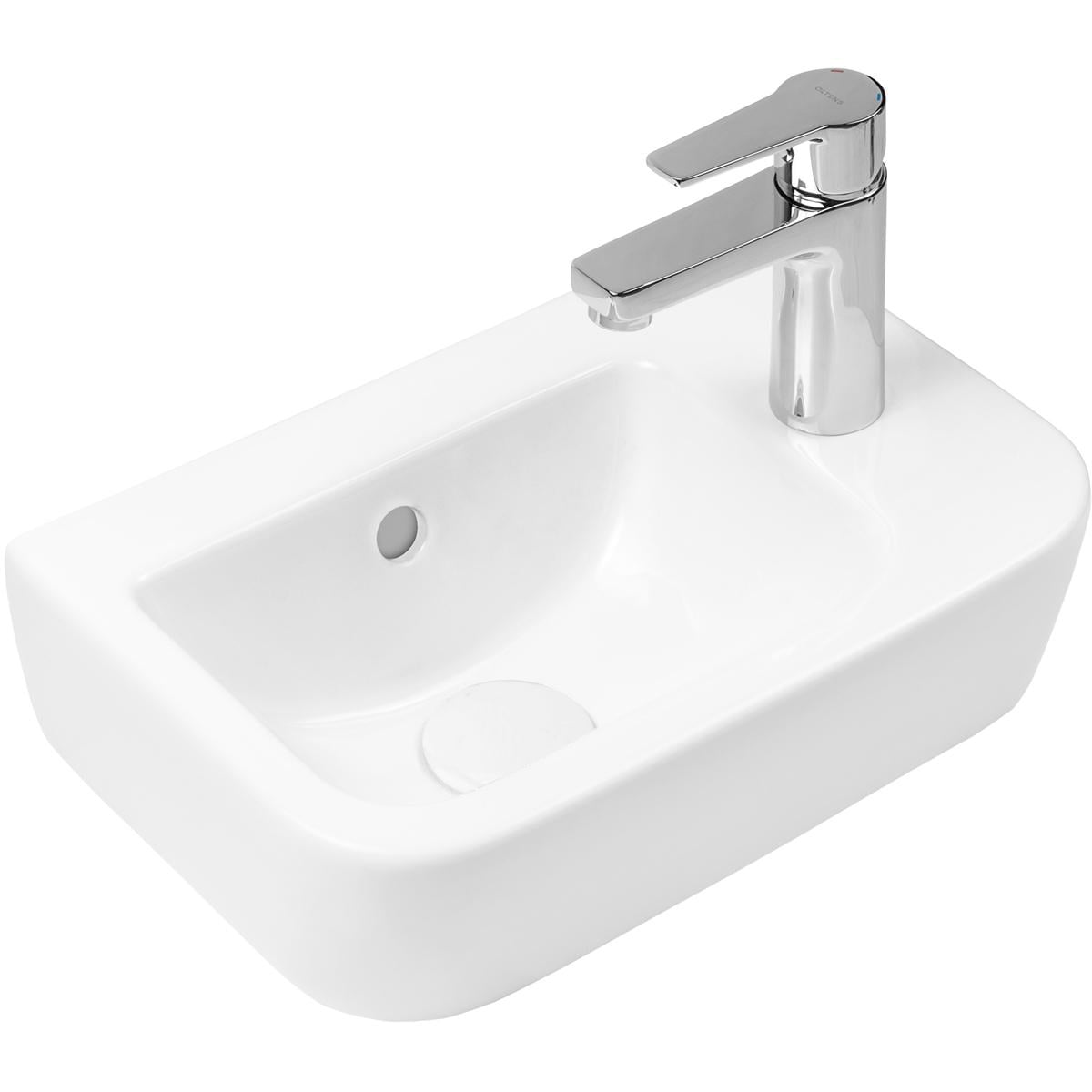 Oltens Vernal lavoar 37x24.5 cm semicircular clasică alb 41505000