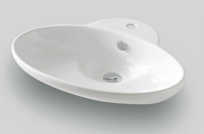 Art Ceram Fuori lavoar 63x47 cm ovale de blat alb TFL00401;00