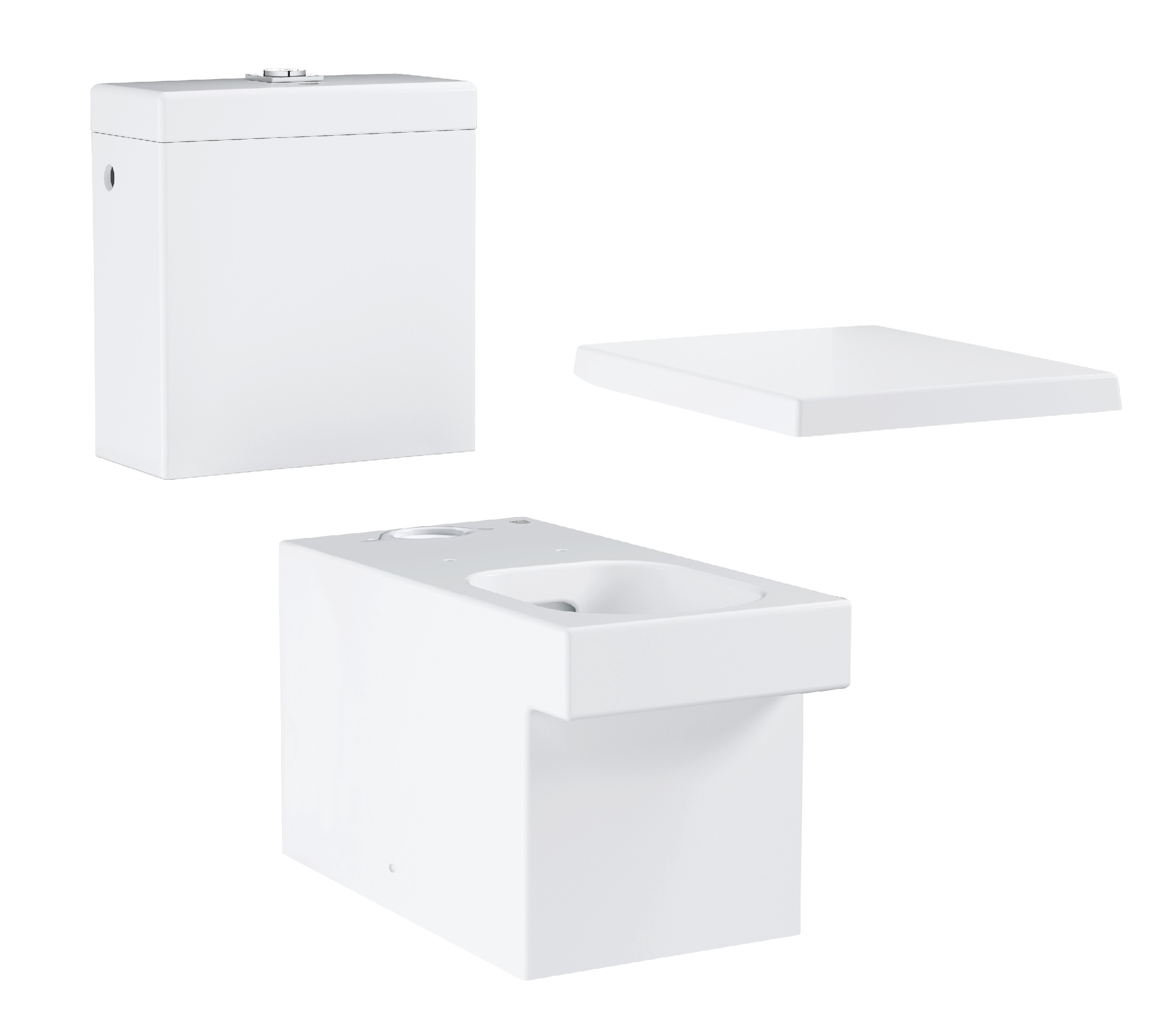 Set vas WC compact Grohe Cube Ceramic 3948400H, rezervor WC Grohe Cube Ceramic 39489000, 39488000