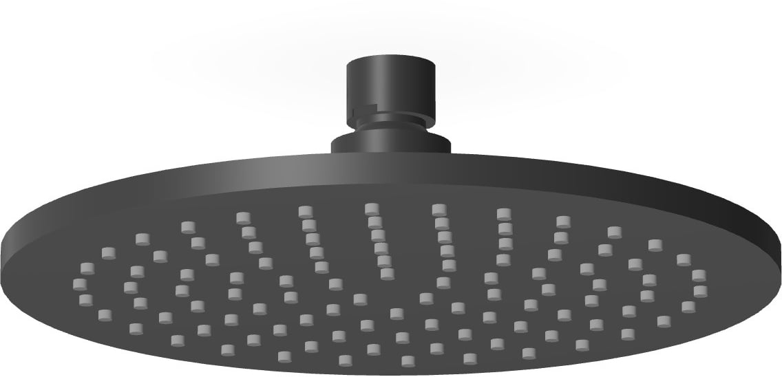 Zucchetti Closer cap de duș 20x20 cm rotund negru Z94265.N6