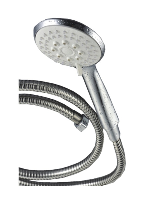 Invena Larisa set de duș perete crom-alb AU-01-M01