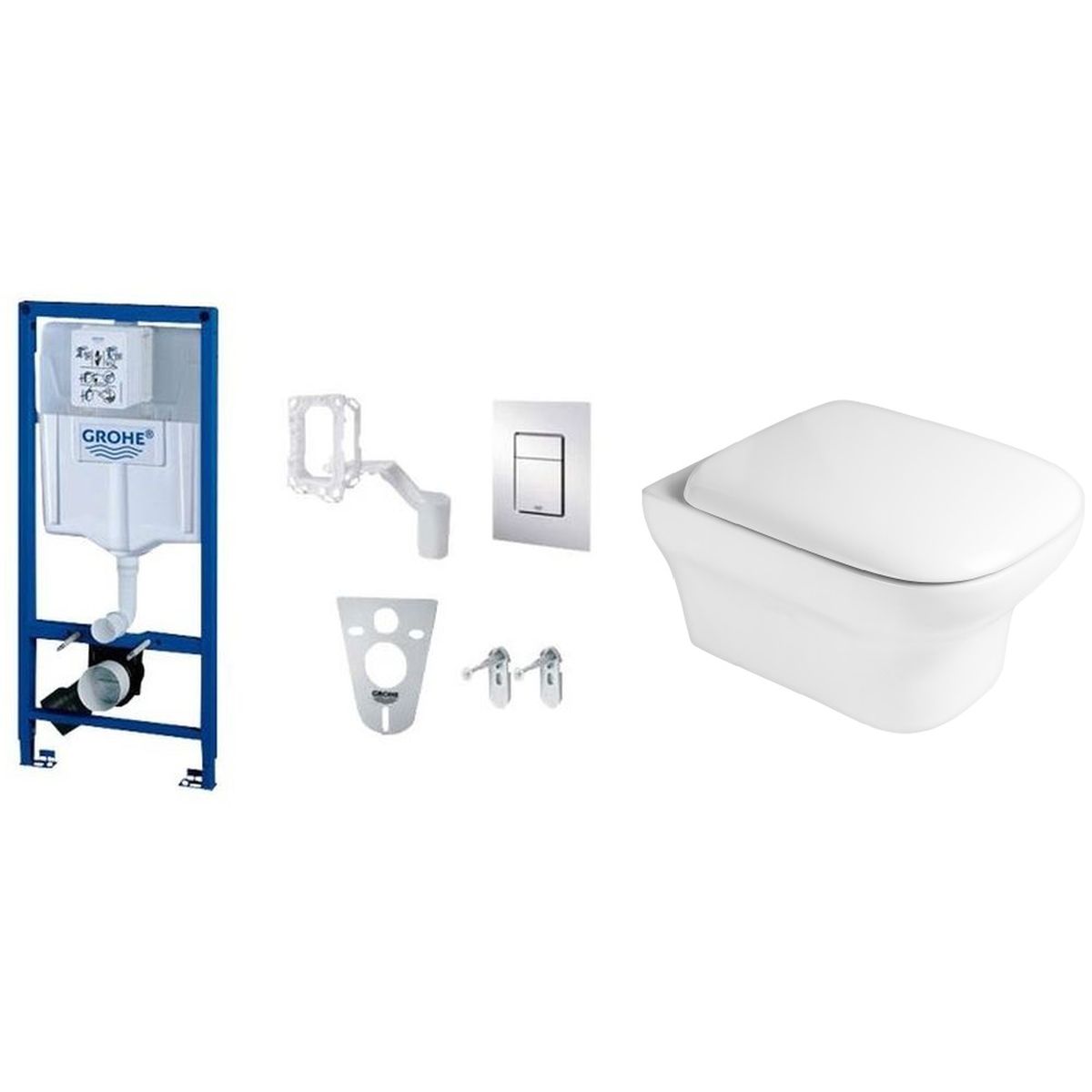 Set cadru încastrat Grohe Rapid SL 38827000, vas WC Oltens Gulfoss 42503000, 45105000