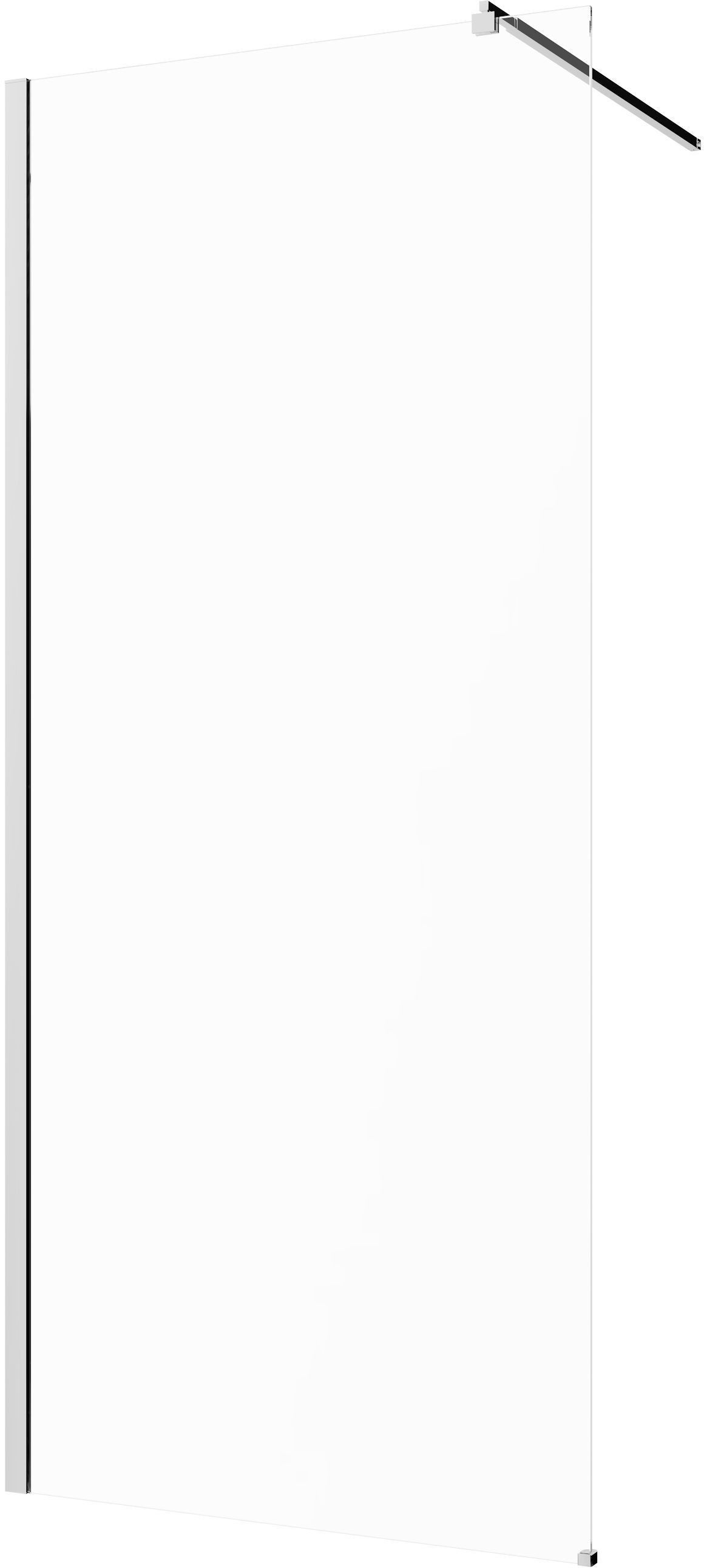 Invena perete cabină de duș walk-in 80 cm crom semi lucios/sticla transparentă AK-32-182