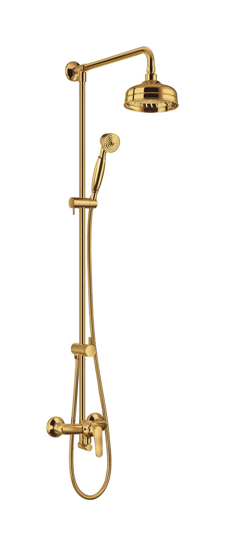 Omnires Art Deco set de duș perete auriu AD5144GL