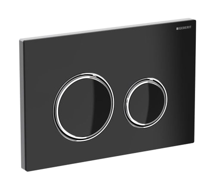 Geberit Sigma50 buton de spălare pentru WC crom lucios-negru 115.884.SJ.1