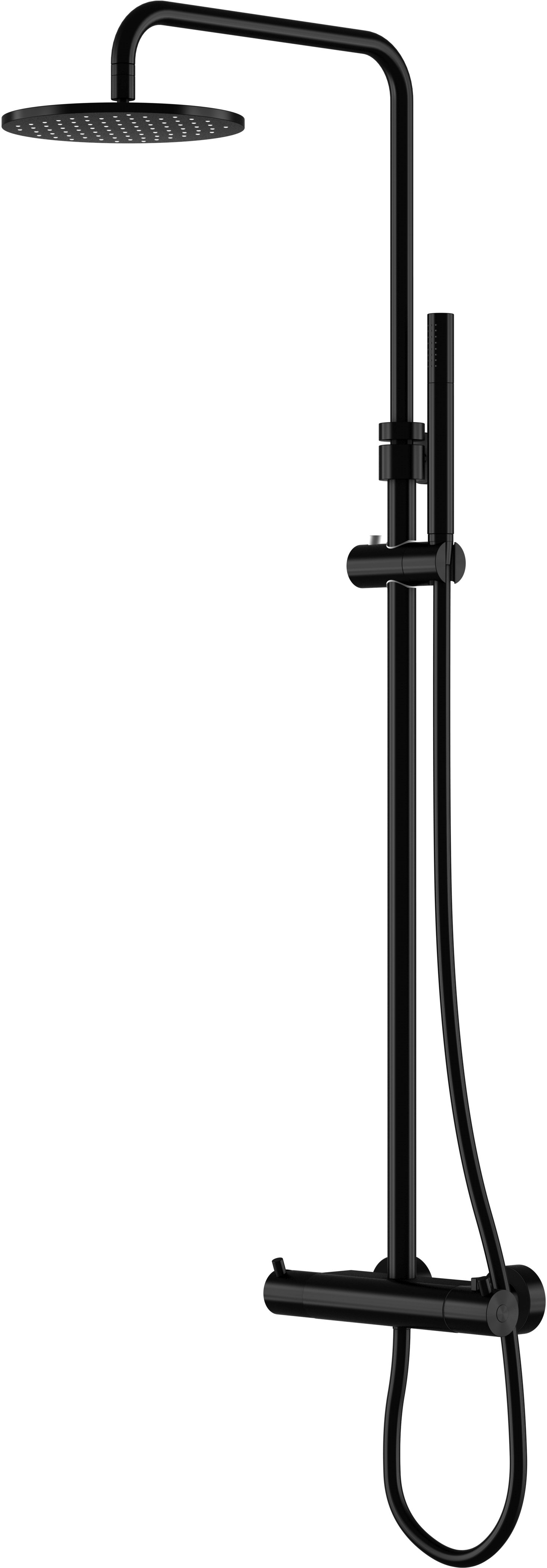 Steinberg 100 set de duș perete cu termostat cu duș de ploaie negru 1002721S