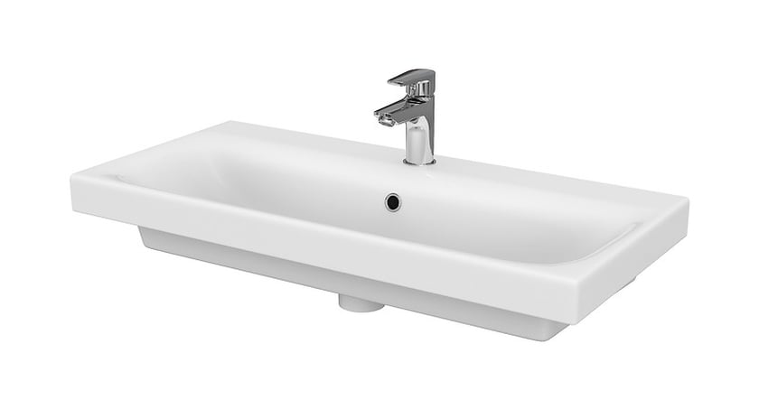 Cersanit Moduo lavoar 80x38 cm dreptunghiular clasică-mobilier alb luciu K116-012