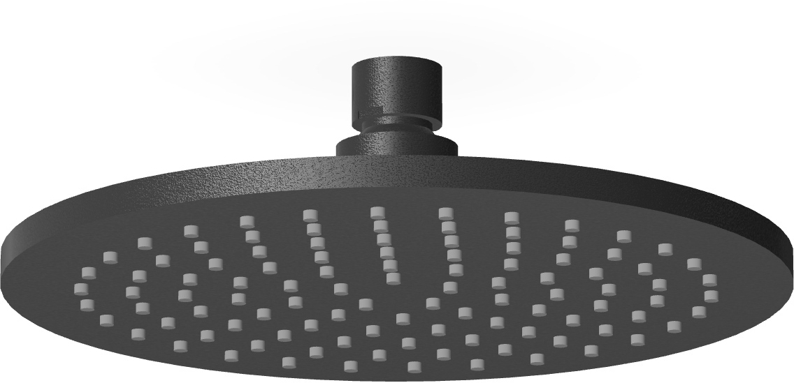 Zucchetti Closer cap de duș 20x20 cm rotund negru Z94265.N1