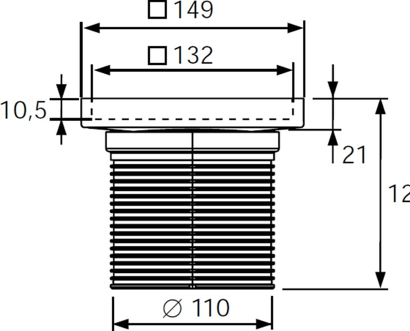 Tece Drainpoint S capac de etanșare cm 3660011