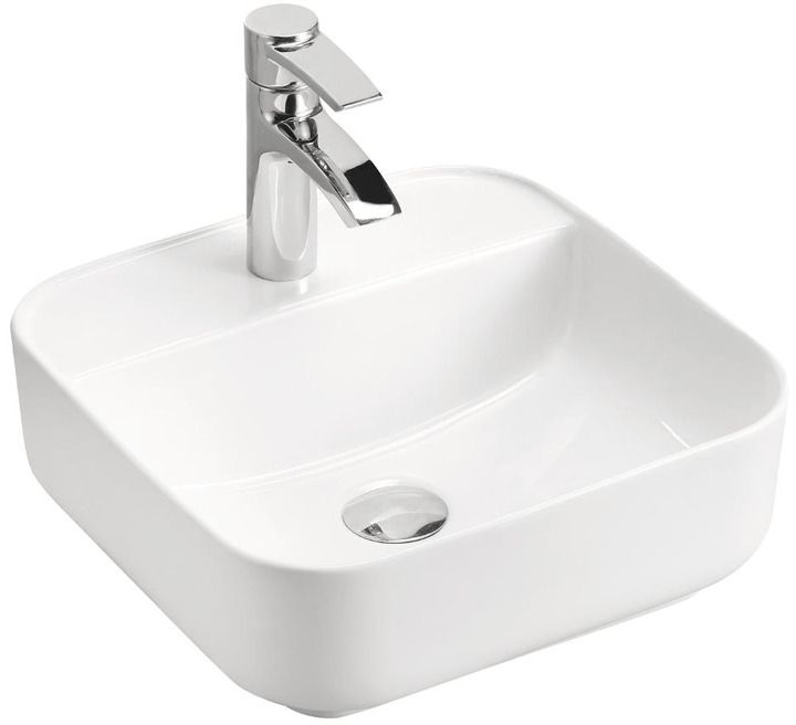 Comad lavoar 40x40 cm pătrat de blat alb UM-6288