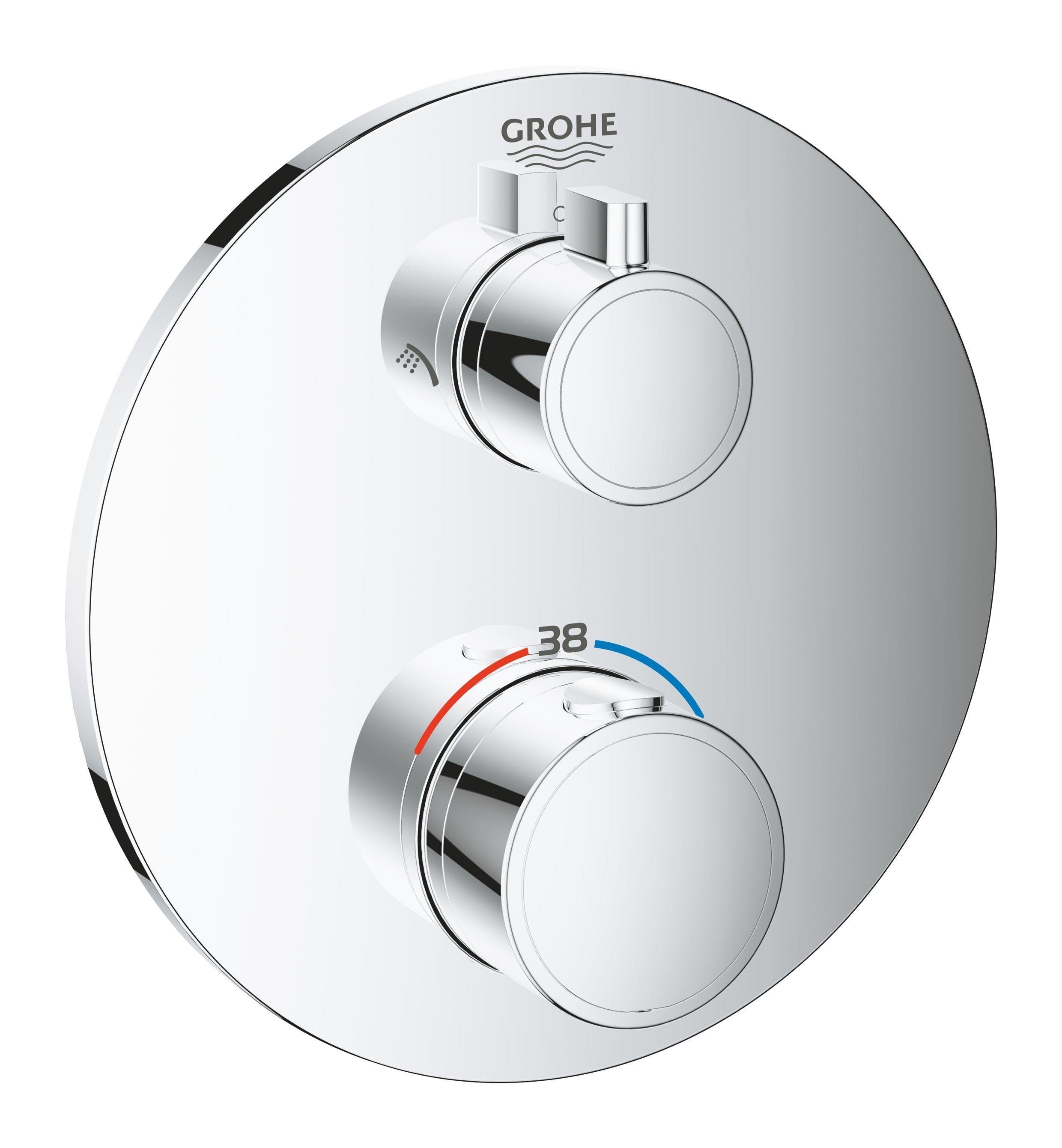 Grohe Grohtherm baterie cadă-duș ascuns da StarLight Chrome 24076000