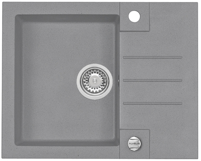 Alveus Rock chiuvetă din granit 59.5x47.5 cm gri/grafit/onix 1213081