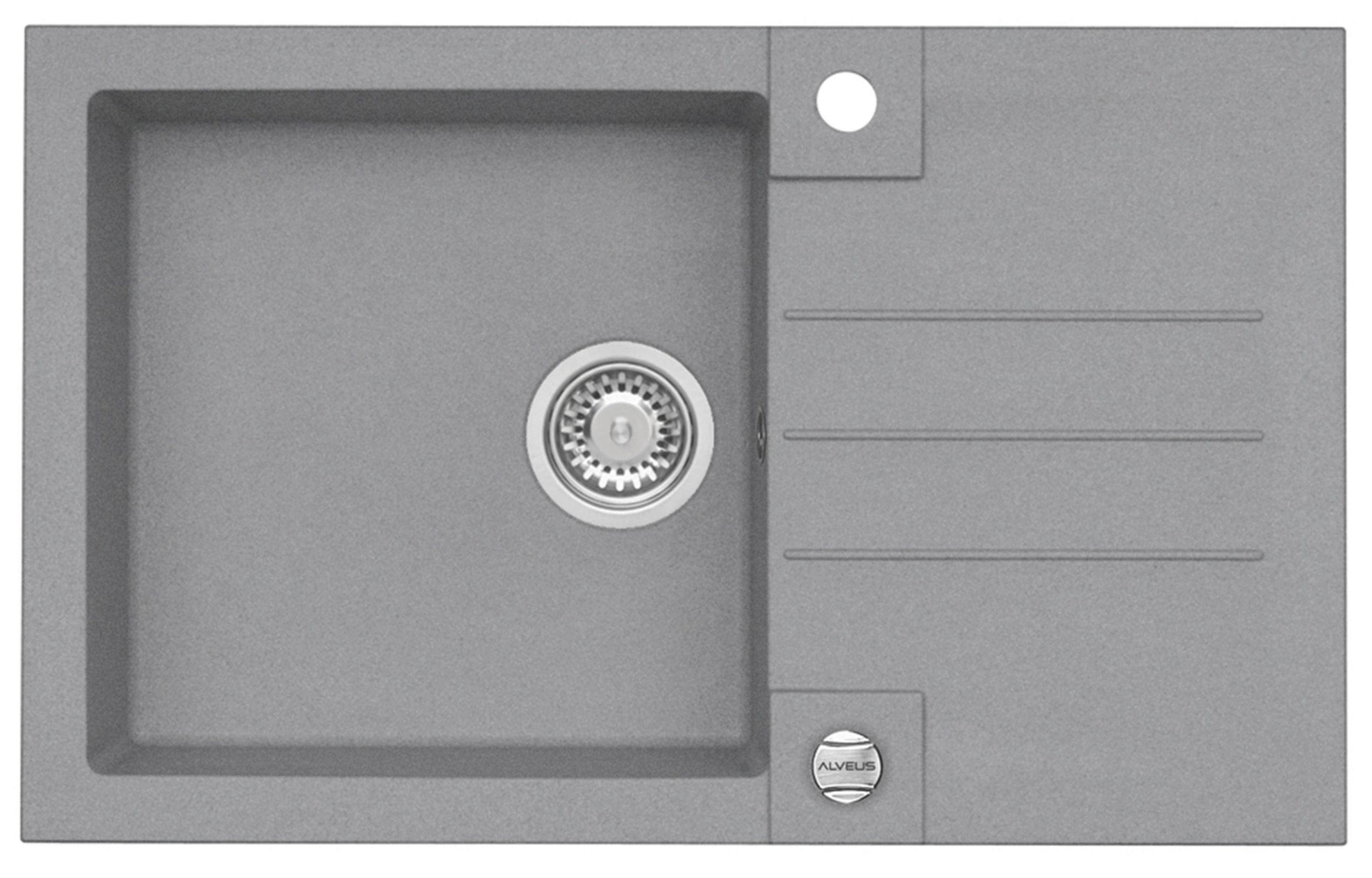 Alveus Rock chiuvetă din granit 78x48 cm gri/grafit/onix 1203081