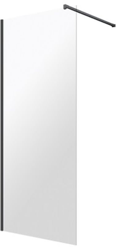 Omnires Marina perete de duș 120 cm negru mat/sticla transparentă DNR12XBLTR